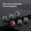 Ear-Tips Eartips Double Support Structure Silicone Earphone 3 Pairs Headphone Headset Earbuds Size L Red 3