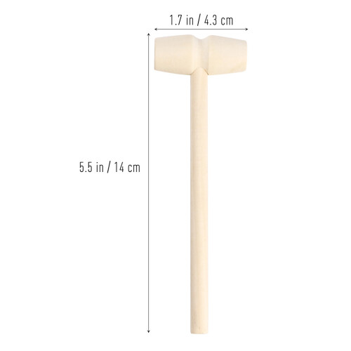 30Pièces Marteaux En Bois Mini Mallets Jouets Éducatifs Marron Clair 1