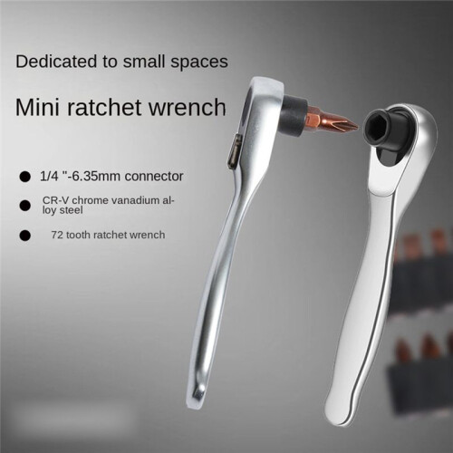 Spiny Wheel Wrench 1/4 Positive and Reverse Fast Screwdriver, Inner Hexagonal Plums Blossom Multi -Function Set 2