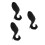 3Pièces Perruque Longue Faux Cheveux Style Chinois Qing 5