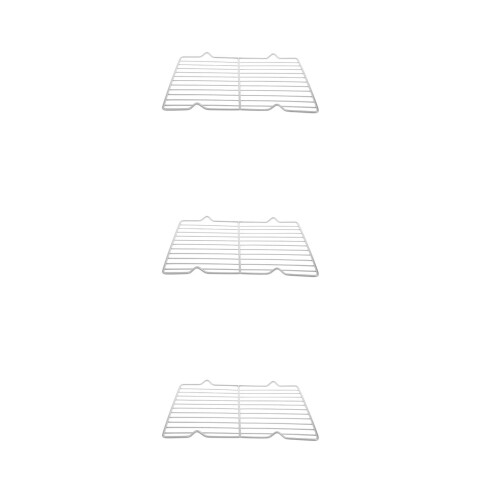 3Pièces Panier Grill Acier Camping Barbecue Argenté Résistant 1
