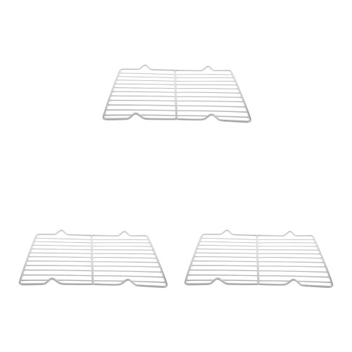 3Pièces Panier Grill Acier Camping Barbecue Argenté Résistant 2