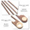 5Ensembles Kit Mains Bois Cuivre - Mécanisme Long Tige DIY 4
