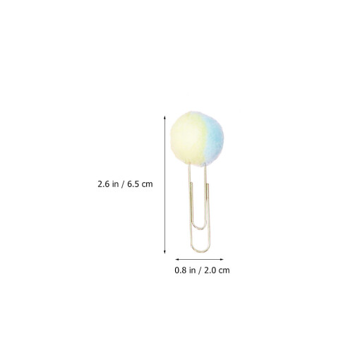 1Ensemble Clips Métal Colorés Avec Pompon Pour Usage 1