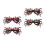 4Pièces Lunettes Halloween Marron Créatives Décor 2