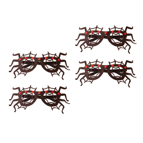 4Pièces Lunettes Halloween Marron Créatives Décor 1
