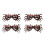 4Pièces Lunettes Halloween Marron Créatives Décor 5