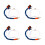 4Pièces Lubrification Cnc Bleu En Métal Pour Gravure 2
