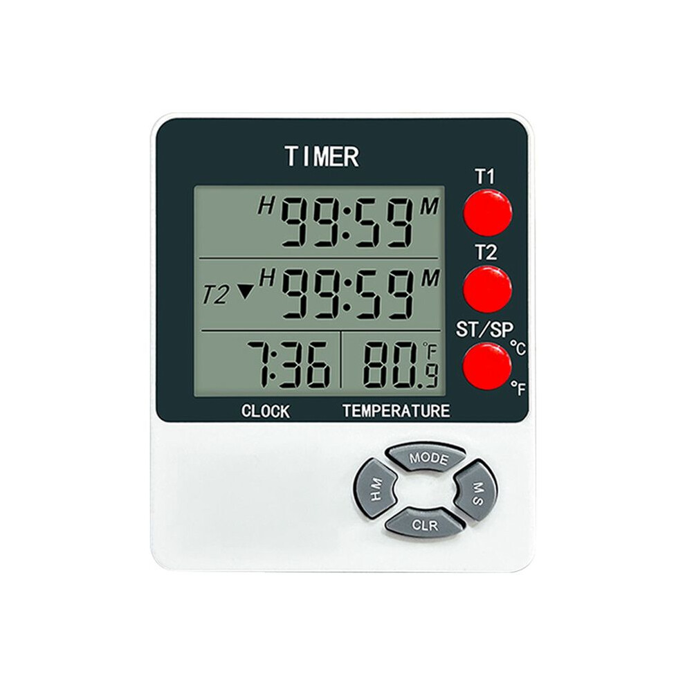 Tlily Kitchen Timer Digital Timer With Alarm Clock/Thermometer Function For Cooking Egg Timer Classroom Timer For Teacher