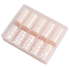 10 Rolls White Flower Nail Transfer Foils Nail Supplies for Nail Art Spring Summer Floral Theme Nail Foil Transfer