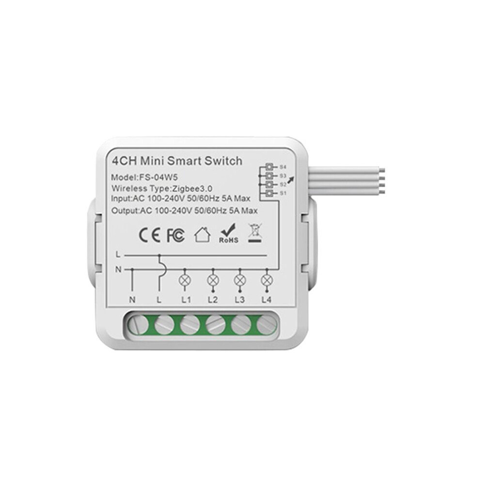 Zigbee Relay Module 5A 4 Channel Ac100-240V Work With Alexa Home Module 6034124958194