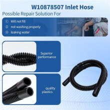 W10878507 Tubo de Entrada de Água para Lava-Louças para para GU2300XTVT0 WDTA50SAHZ0 GU3200XTVY2 W10878507