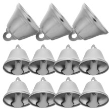 20Stk Schneemann Metall Glocken Silber Für Weihnachtsdeko Und Basteln