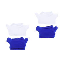 4Pièces T-Shirts Assortis En Tissu Pour Poupées Et Peluches Ours