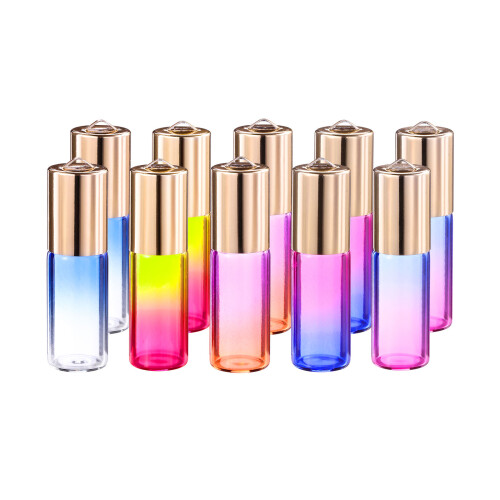 2Pièces Bouteilles Roller Verre Coloré Pour Voyage