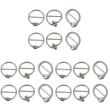 18Pièces Clips Métal Argentés Pour Écharpes Accessoires Vêtements