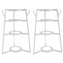 2Pièces Étagère 4 Niveaux Rangement Cuisine