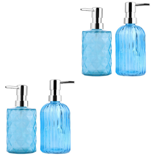 2Pièces Distributeurs De En Verre Transparent Coloré Pour Maison