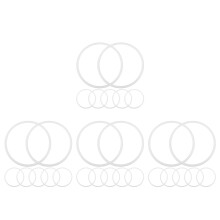 80Pièces Anneaux -Rêves Blancs Cercles Ronds Crafts Macramé