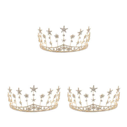 3Pièces Accessoires De Cheveux Dorés Étoile, Épingle