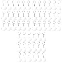 180Pièces Porte-Clés Acryliques Transparente DIY Cercle Avec Anneaux