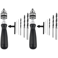 14Pièces Tournevis Perceuse Bois Manuelle ABS Forets Avec Clé