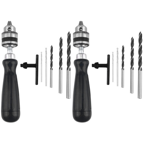 14Pièces Tournevis Perceuse Bois Manuelle ABS Forets Avec Clé