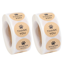 4Rouleaux Stickers Autoadhésifs Kraft Khaki Pour Cadeaux