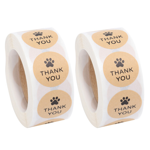 4Rouleaux Stickers Autoadhésifs Kraft Khaki Pour Cadeaux