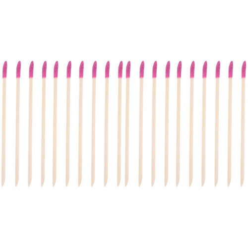 100Pièces Bâtonnets Ponçage Bois Plastique Double Face Rosés