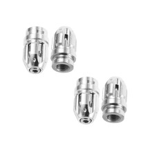 2Paires Capuchons De Valve En Aluminium Argentés Pour Et
