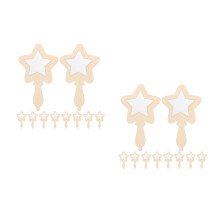 24Pièces Bois Compacts Beige Pour Enfants Pour DIY