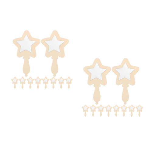 24Pièces Bois Compacts Beige Pour Enfants Pour DIY