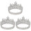3Pièces Couronne Argentée Élégante Mariage 1