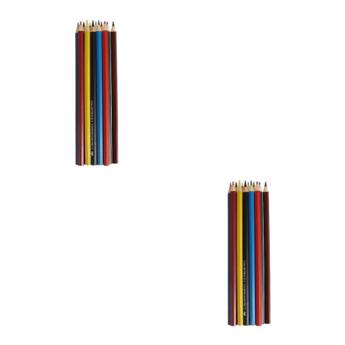 2Pièces Crayons De Couleur Bois Assortis Pour Enfants