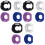 12Pièces Silicone Montre Protectrice Couleurs Variées 1