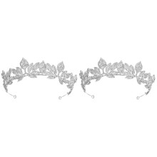 2Pièces Tiaras De Argent Accessoires Coiffure
