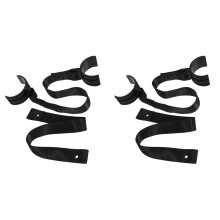 2Ensembles Sangles De Remorquage En Nylon Noir Pour Secours