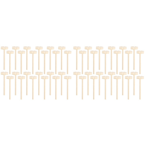 60Pièces Mini Marteaux En Bois Jouets Éducatifs Bébé Marron Clair