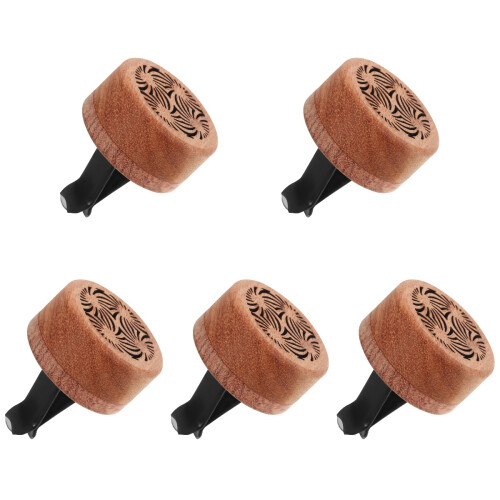 5Pièces Clip Diffuseur Bois Aluminium Déco Fraîcheur Naturelle