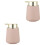 2Pièces Distributeur De Lotion Rose Push Type Réutilisable Pour 1