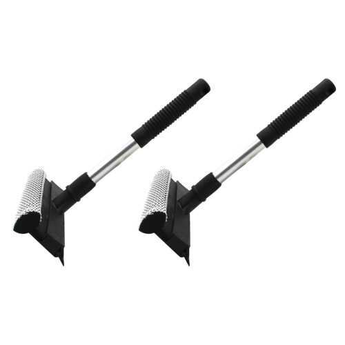 4Pièces Raclette Double-Face Pour , Manche Antidérapant Noir