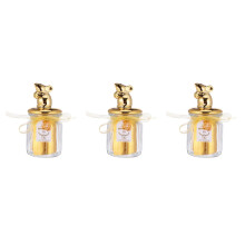 3Pièces Bocal Verre Décoratif Bouteille De Rangement Scellée