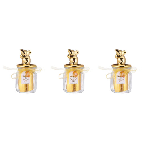 3Pièces Bocal Verre Décoratif Bouteille De Rangement Scellée