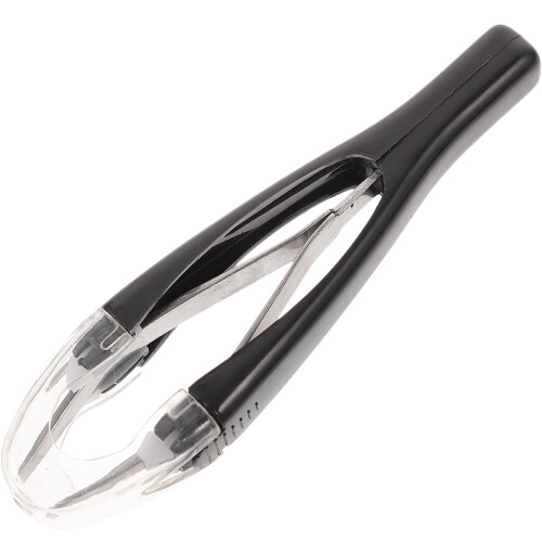 2Pièces Pince À Sourcils Rétractables Acier Noir