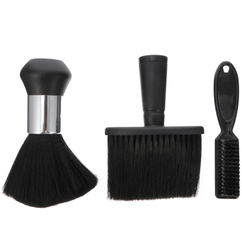 9Pièces Kit Brosse Nettoyage, Brosse Portable Noire, Coiffeur