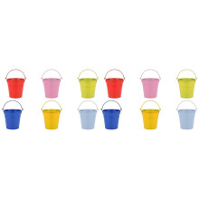 12Pièces Seaux En Métal Colorés Suspendus Pour Jardin Décor