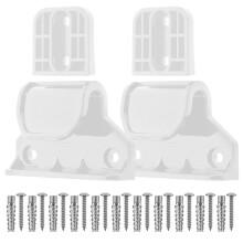 1Set Wit Kunststof Hek Accessoires Set Voor Auto, Inklapbaar En Stevig