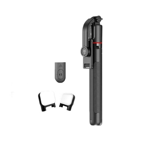 SelfieStick Tripod (with  Remote), 6-Section Telescopic Pole with Fill Light, Anti-Shake Vlogging 1.7-Meter 1