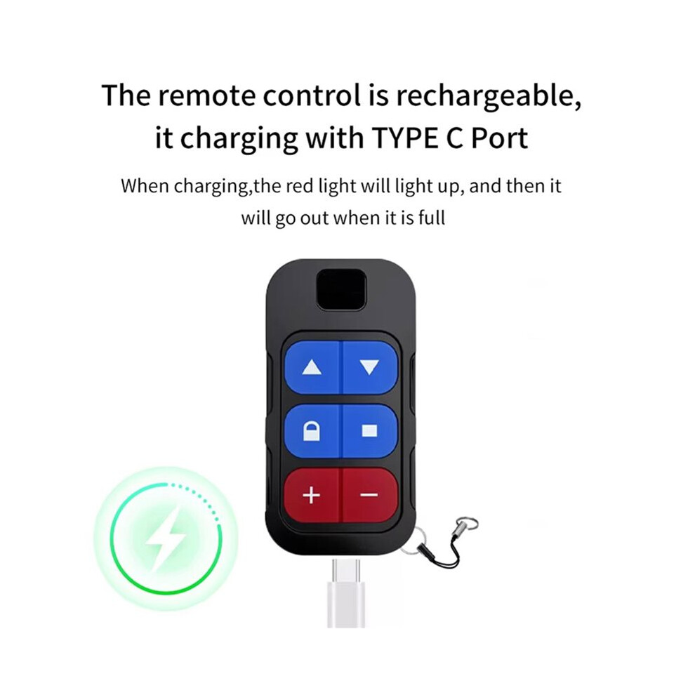 Rechargeable 8-Channel Remote Control Garage Door Gate Acess Duplicator Clone Copy Frequency 300-915Mhz Rolling Code 6032294269133